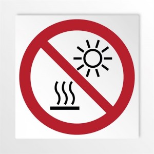Non esporre a luce solare diretta o superfici calde in alluminio composito da parete - P068