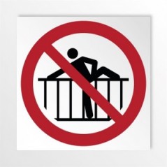 Vietato oltrepassare la barriera in alluminio composito da parete - P071