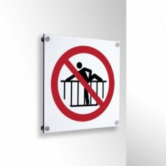 Vietato oltrepassare la barriera in alluminio composito da parete - P071