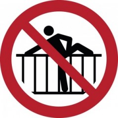 Vietato oltrepassare la barriera in alluminio composito da parete - P071