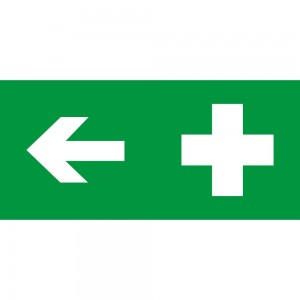 Croce pronto soccorso sinistra in alluminio composito da parete