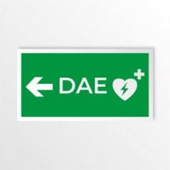 Dae defibrillatore direzionale sinistra in alluminio composito da parete