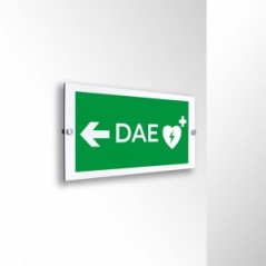 Dae defibrillatore direzionale sinistra in alluminio composito da parete