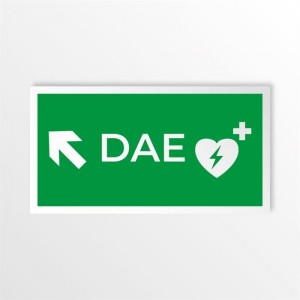 Dae defibrillatore direzionale sinistra alto in alluminio composito da parete