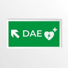 Dae defibrillatore direzionale sinistra alto in alluminio composito da parete