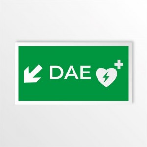 Dae defibrillatore direzionale sinistra basso in alluminio composito da parete