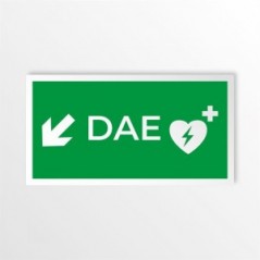 Dae defibrillatore direzionale sinistra basso in alluminio composito da parete