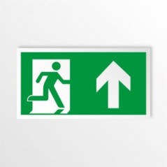 Direzionale uscita di emergenza alto in alluminio composito da parete