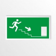 Scala di emergenza destra basso lungo in alluminio composito da parete