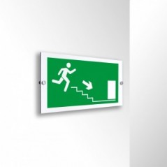 Scala di emergenza destra basso lungo in alluminio composito da parete