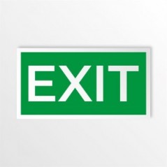 Scritta Exit in alluminio composito da parete