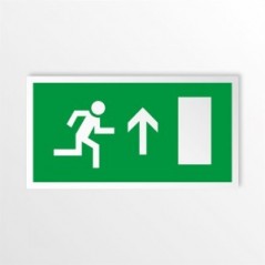Uscita d'emergenza con porta alto in alluminio composito da parete