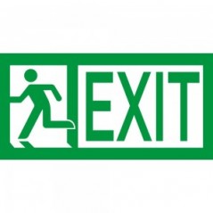 Uscita d'emergenza exit sinistra in alluminio composito da parete