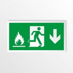 Uscita emergenza con fiamme basso in alluminio composito da parete