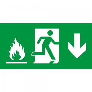Uscita emergenza con fiamme basso in alluminio composito da parete