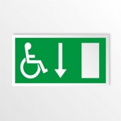 Uscita emergenza disabile basso in alluminio composito da parete