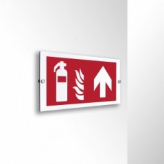 Estintore alto in alluminio composito da parete