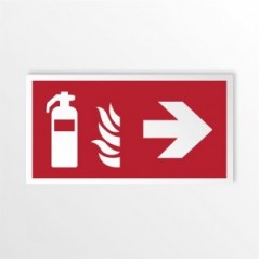 Estintore destra in alluminio composito da parete