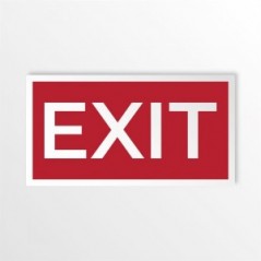 Scritta Exit in alluminio composito da parete