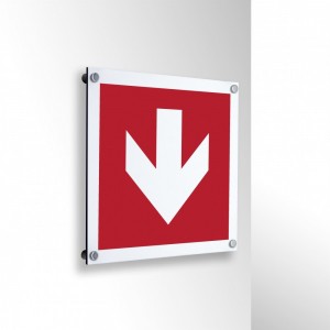 Freccia antincendio basso in alluminio composito da parete