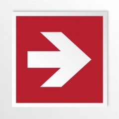 Freccia antincendio destra in alluminio composito da parete