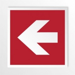 Freccia antincendio sinistra in alluminio composito da parete