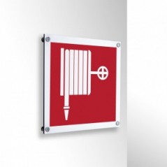 Lancia antincendio in alluminio composito da parete