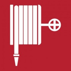 Lancia antincendio in alluminio composito da parete