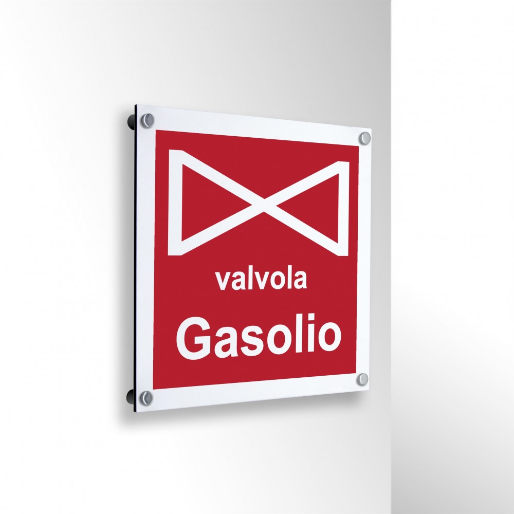 Valvola gasolio in alluminio composito da parete