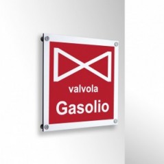 Valvola gasolio in alluminio composito da parete