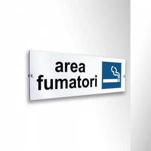 Area fumatori in alluminio composito da parete