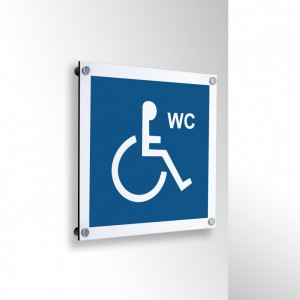 Disabili wc in alluminio composito da parete