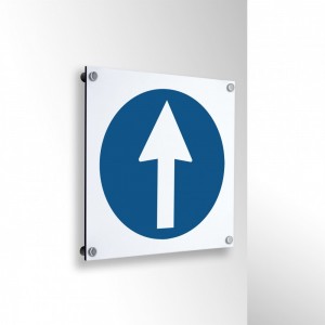 Freccia alto in alluminio composito da parete