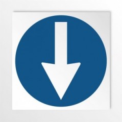 Freccia basso in alluminio composito da parete