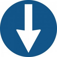 Freccia basso in alluminio composito da parete