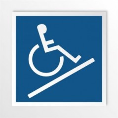 Rampa di accesso disabili in alluminio composito da parete