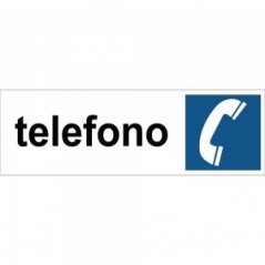 Telefono con scritta in alluminio composito da parete