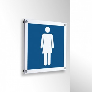 Toilette donne in alluminio composito da parete