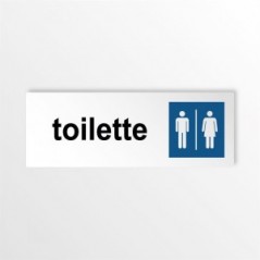 Toilette uomini e donne con scritta in alluminio composito da parete