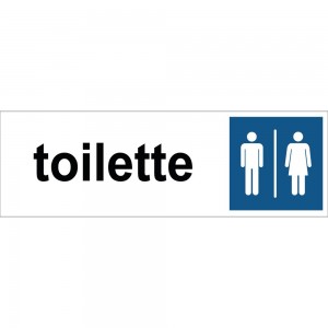 Toilette uomini e donne con scritta in alluminio composito da parete