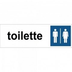 Toilette uomini e donne con scritta in alluminio composito da parete