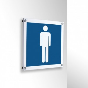 Toilette uomini in alluminio composito da parete