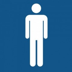 Toilette uomini in alluminio composito da parete