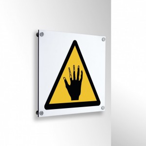 Attenzione alle mani acido in alluminio composito da parete