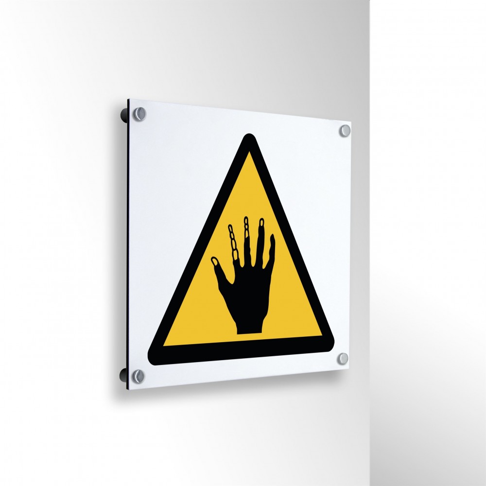 Attenzione alle mani acido in alluminio composito da parete