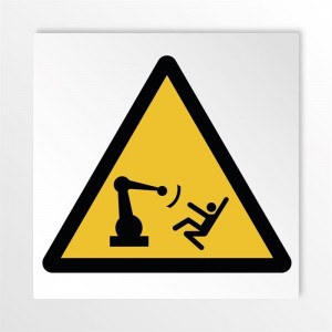 Attenzione movimento del braccio automatico in alluminio composito da parete