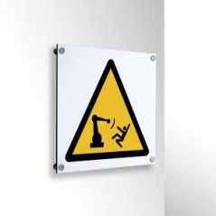 Attenzione movimento del braccio automatico in alluminio composito da parete