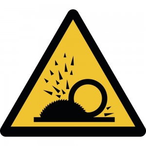 Pericolo proiezione di schegge in alluminio composito da parete