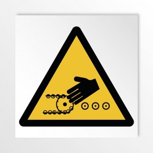 Rischio di trascinamento della mano alla giunzione dei nastri trasportatori in alluminio composito da parete