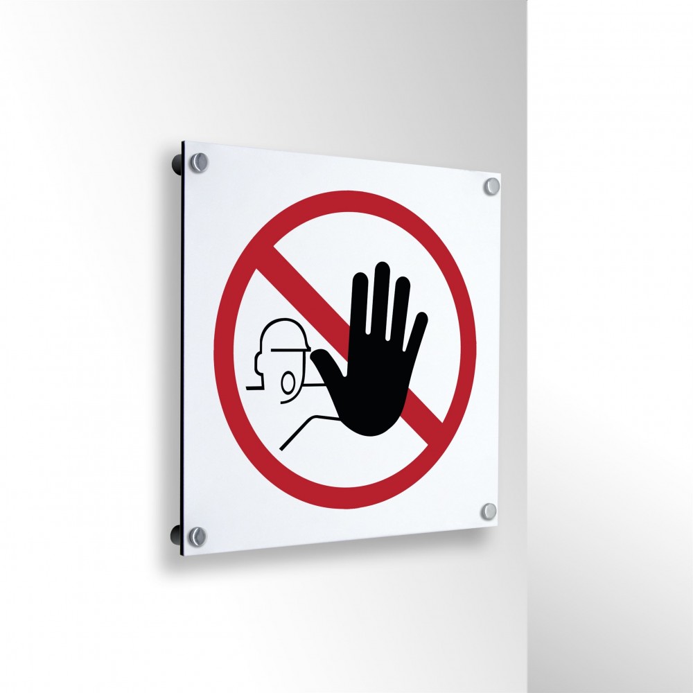 Accesso vietato alle persone non autorizzate in alluminio composito da parete